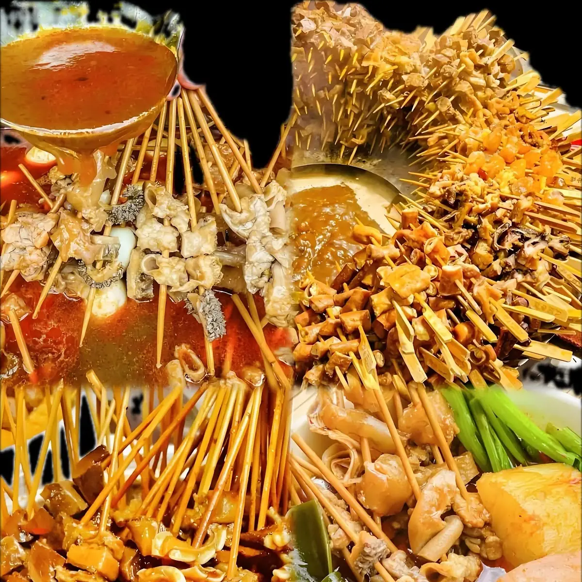 beef tripe on stick 1 牛肚一串